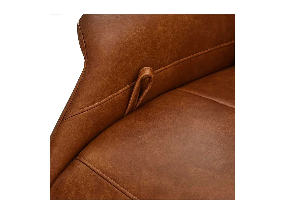 Relaxsessel Ledersessel mit hoher Rückenlehne und Sterngestell