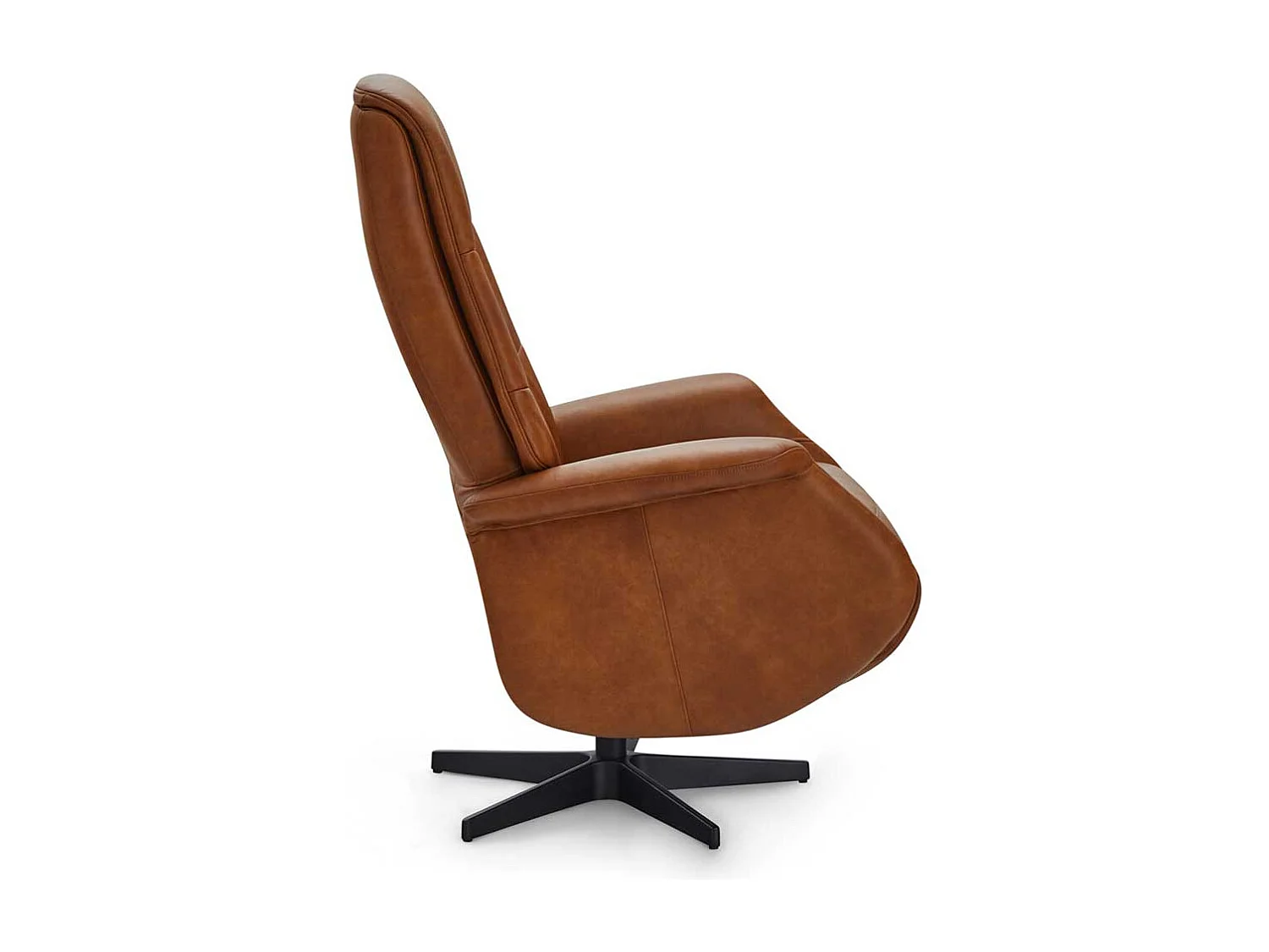 Relaxsessel Ledersessel mit hoher Rückenlehne und Sterngestell