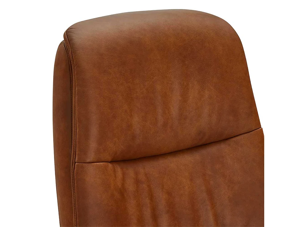 Relaxsessel Ledersessel mit hoher Rückenlehne und Sterngestell