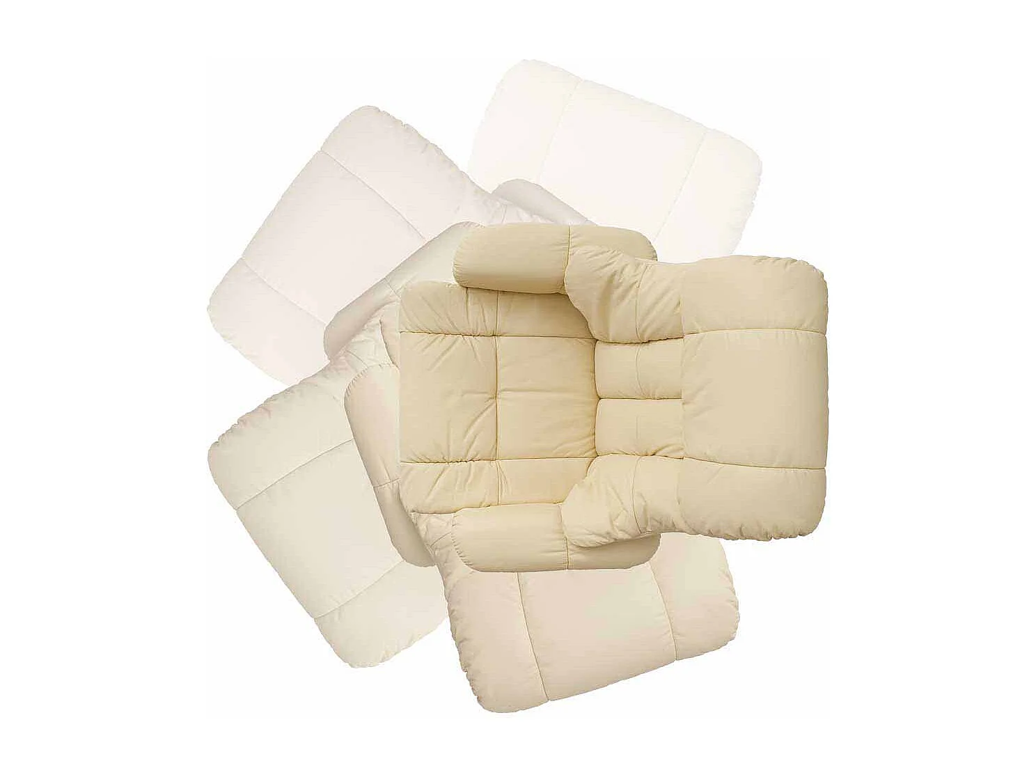 Fernsehsessel in Creme Weiß Schwarz Leder (zweiteilig)