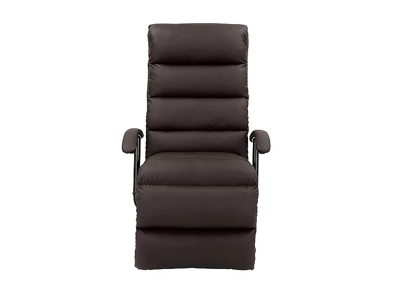 Fernsehsessel modern in Dunkelbraun Untergestell aus Metall