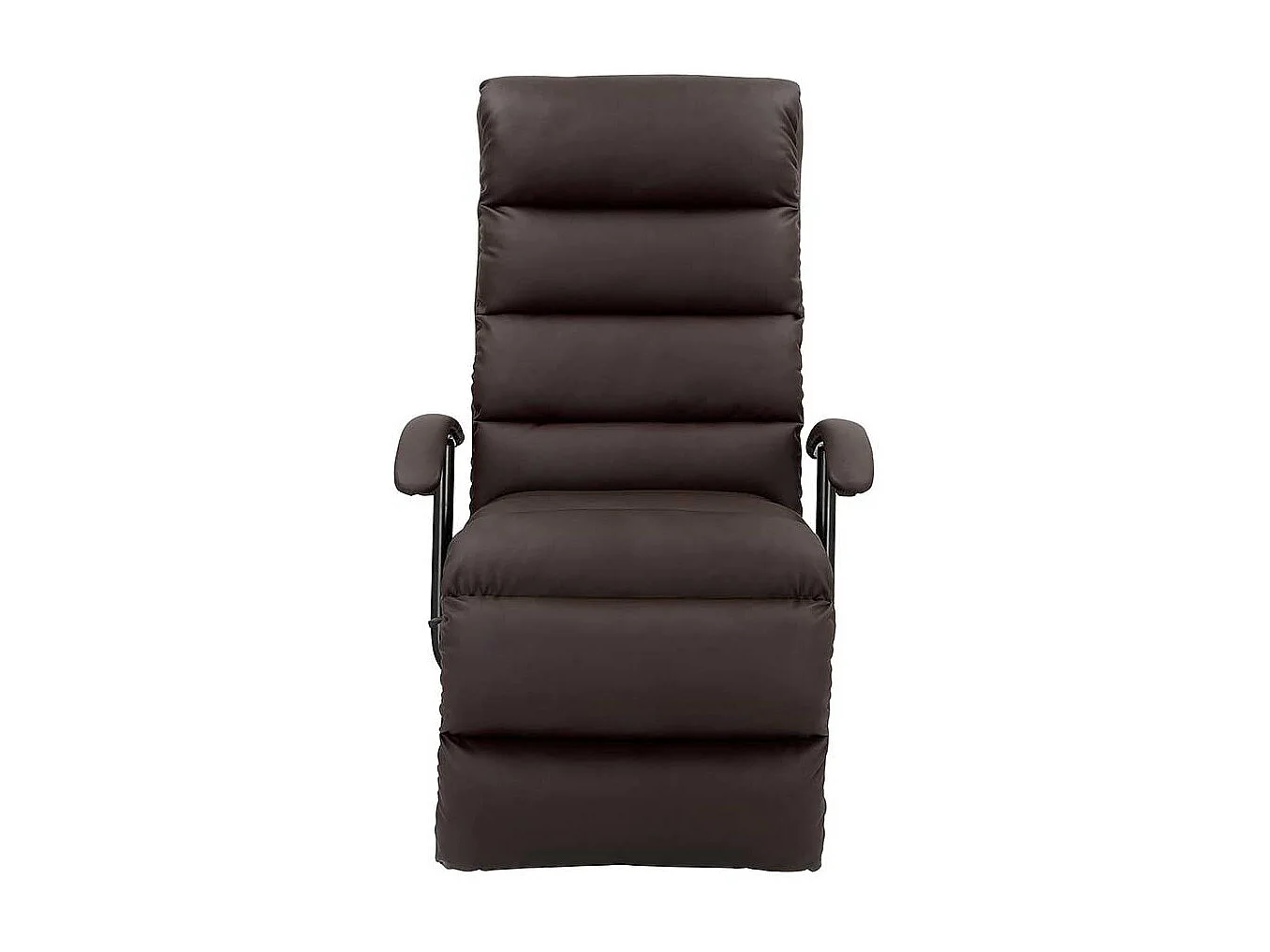 Fernsehsessel modern in Dunkelbraun Untergestell aus Metall