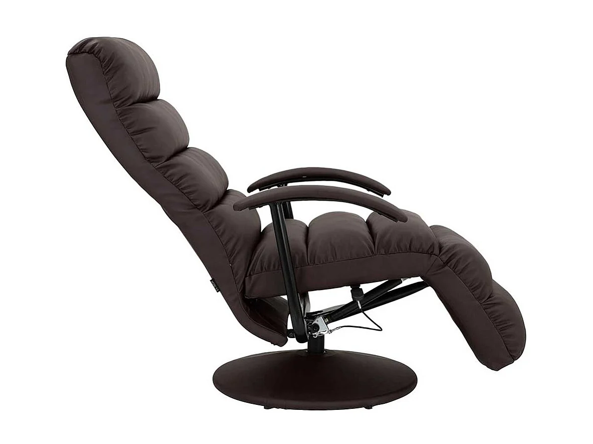 Fernsehsessel modern in Dunkelbraun Untergestell aus Metall