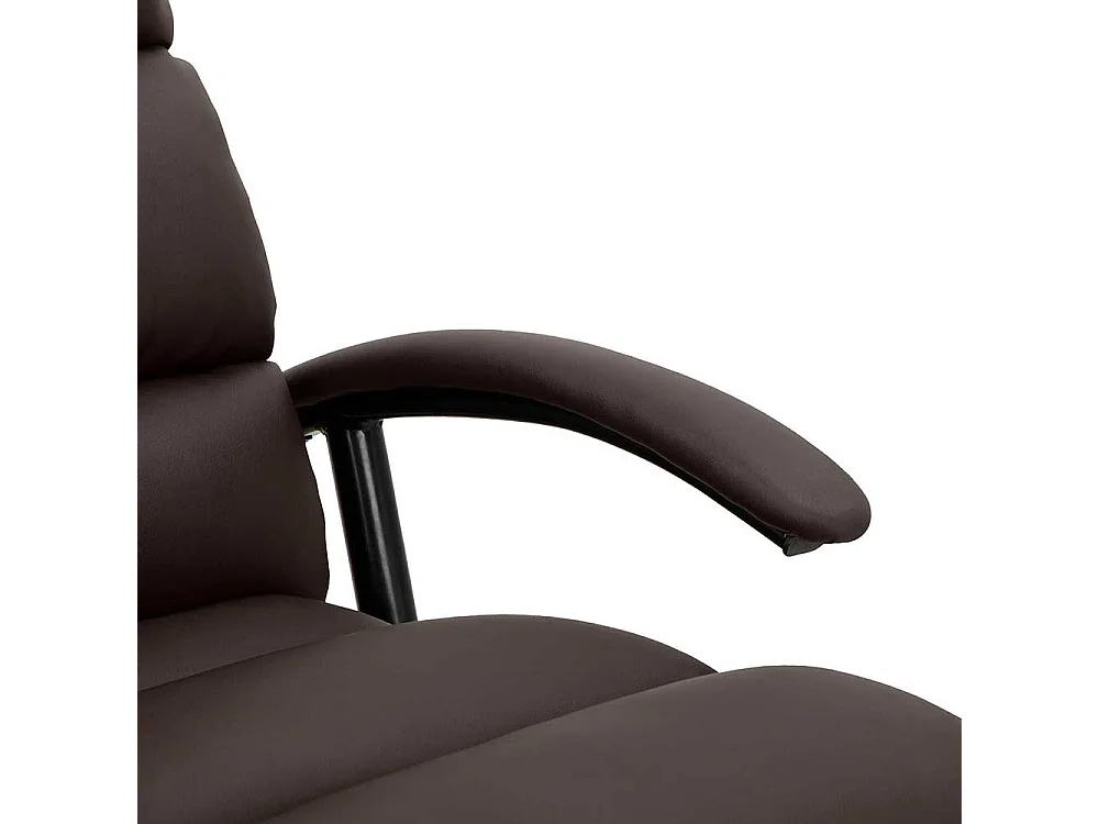 Fernsehsessel modern in Dunkelbraun Untergestell aus Metall