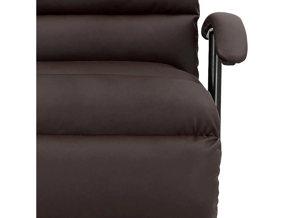 Fernsehsessel modern in Dunkelbraun Untergestell aus Metall