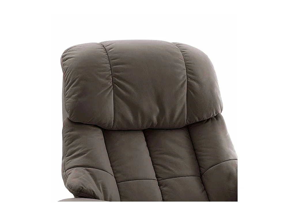 Relaxsessel aus Leder Braun manuell verstellbar