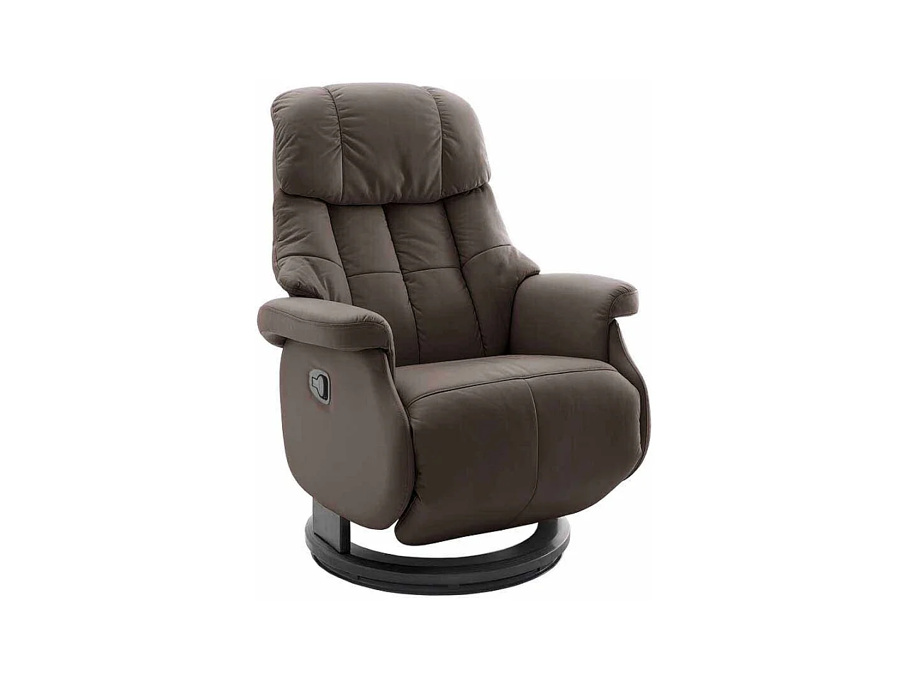 Relaxsessel aus Leder Braun manuell verstellbar
