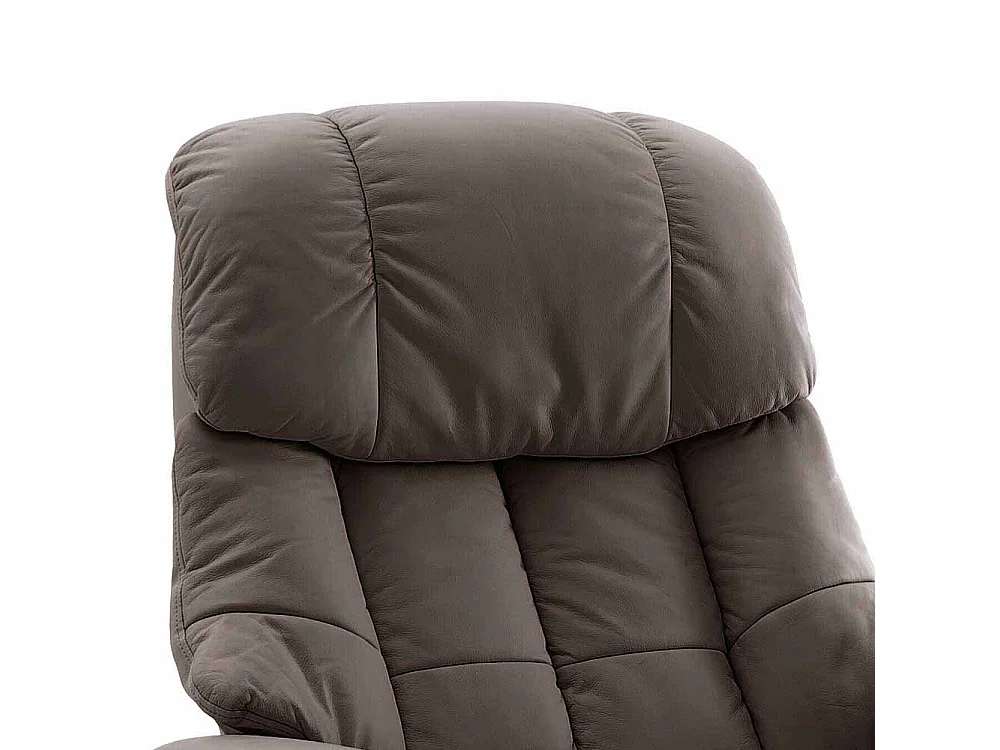 Relaxsessel aus Leder Braun manuell verstellbar