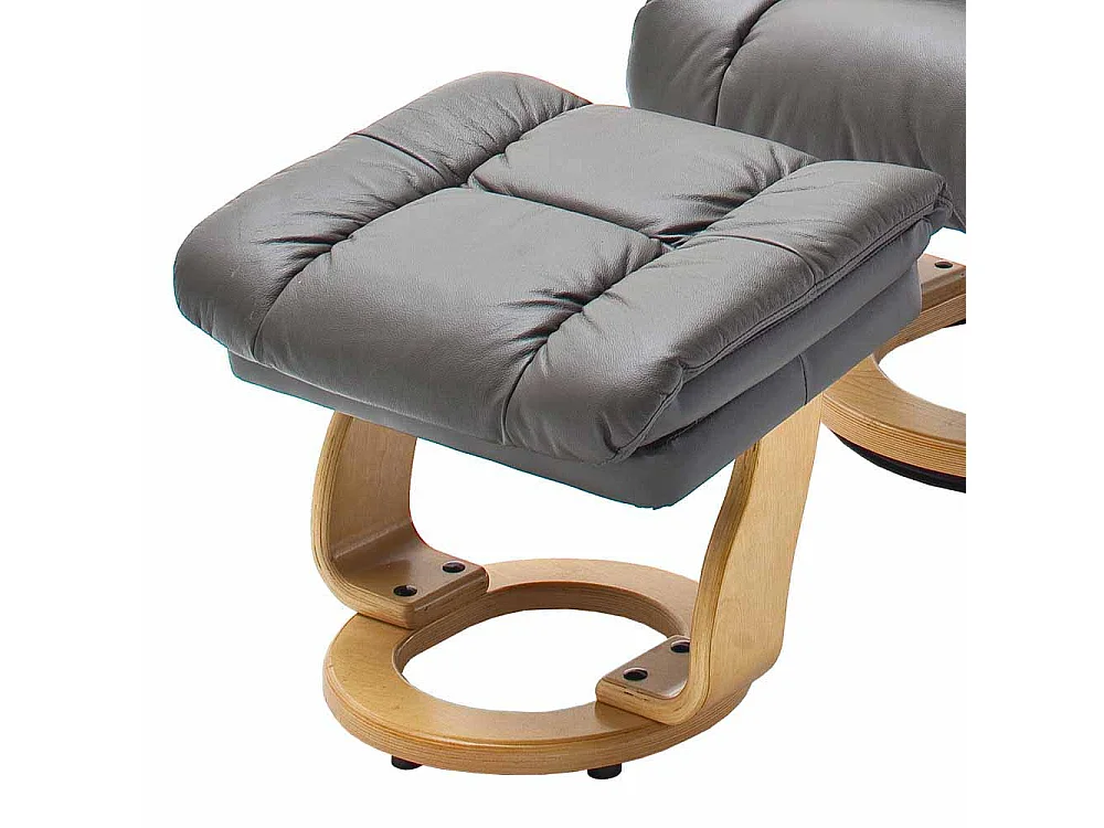 Relaxsessel in Schlamm Leder Hocker (zweiteilig)