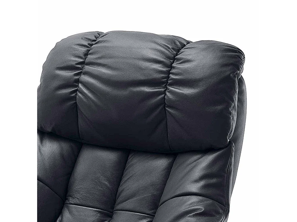 Leder Relaxsessel in Braun mit Hocker (zweiteilig)