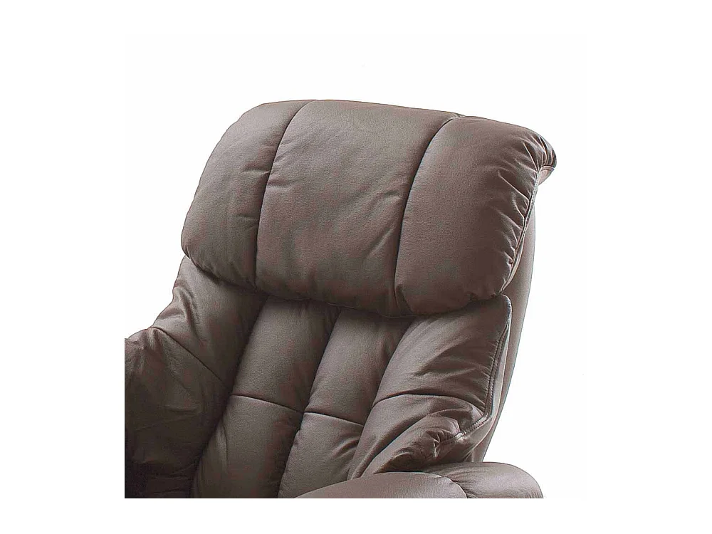 Relaxsessel in Braun Leder Schwarz (zweiteilig)