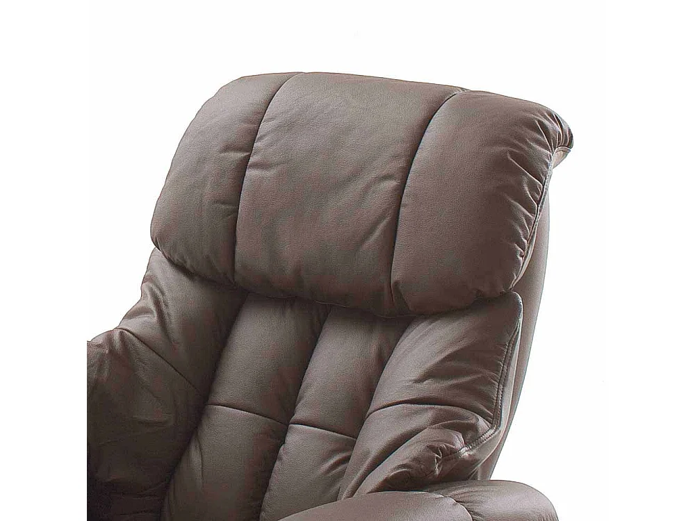 Relaxsessel in Braun Leder Schwarz (zweiteilig)