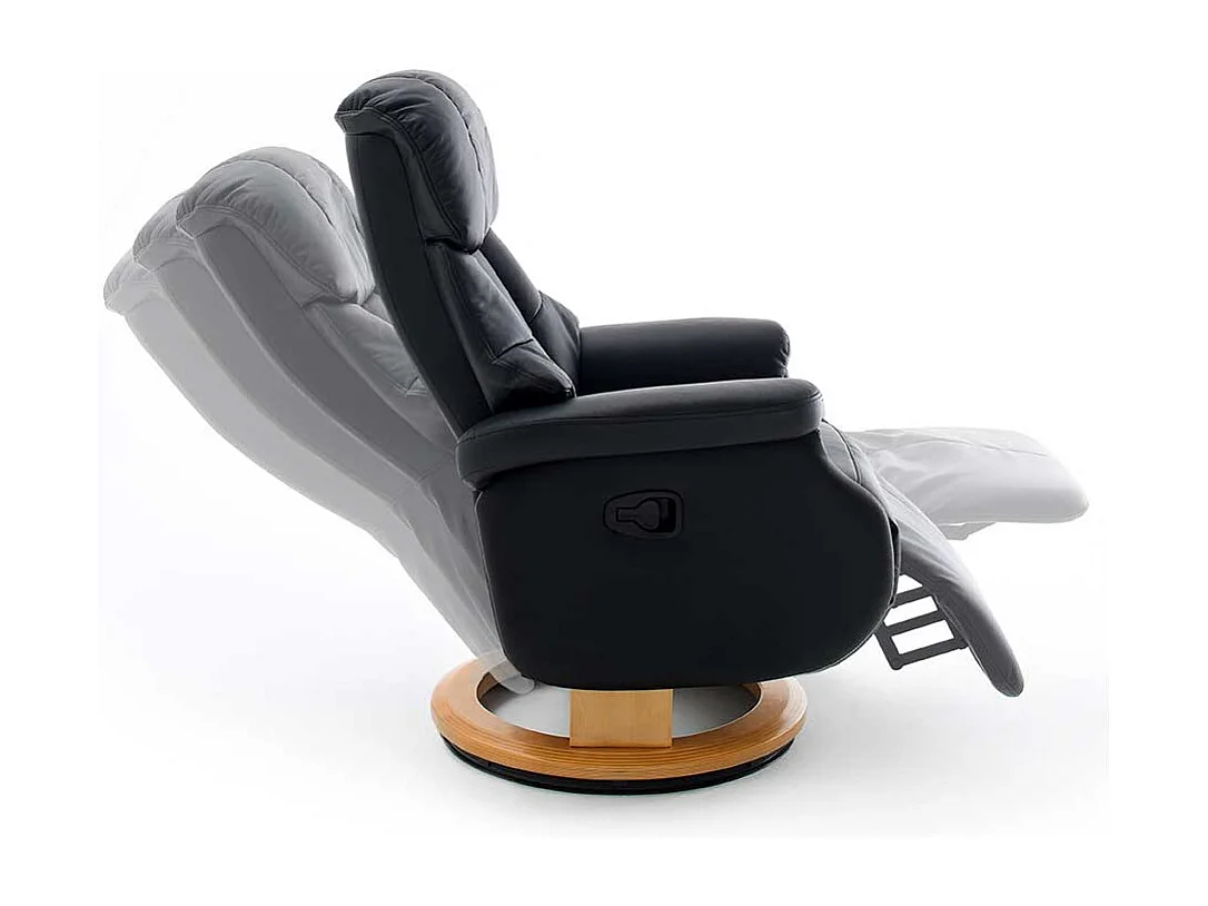 Polstersessel in Schwarz Relaxfunktion