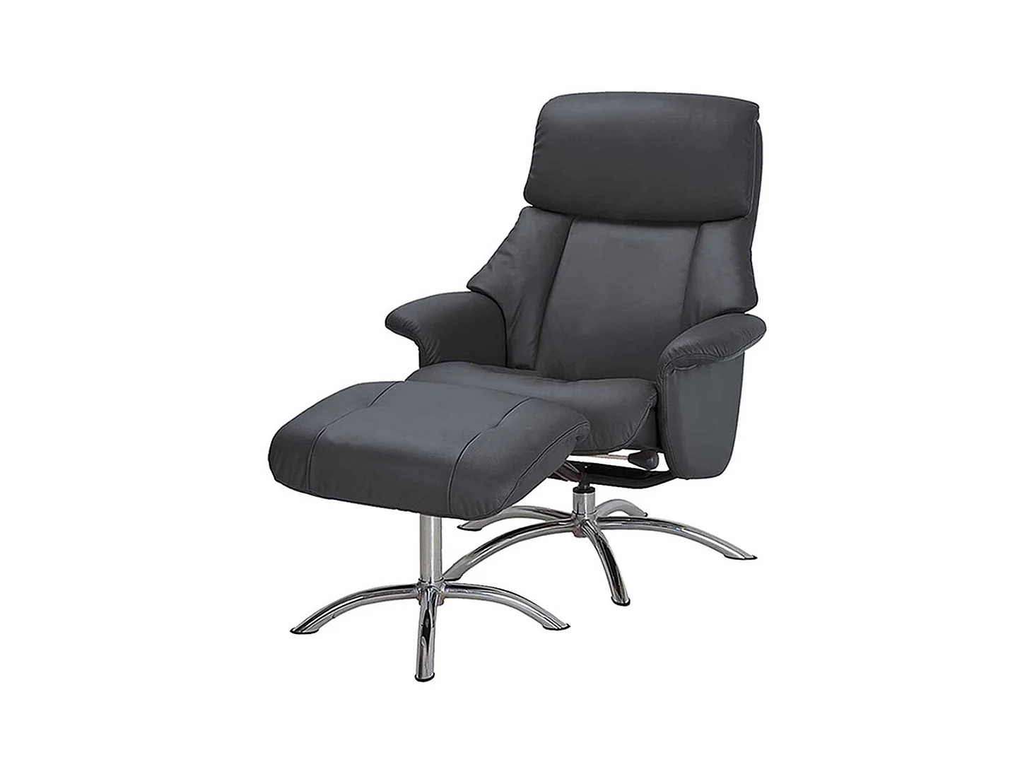 Relaxfernsehsessel in Schwarz Fu�hocker (zweiteilig)