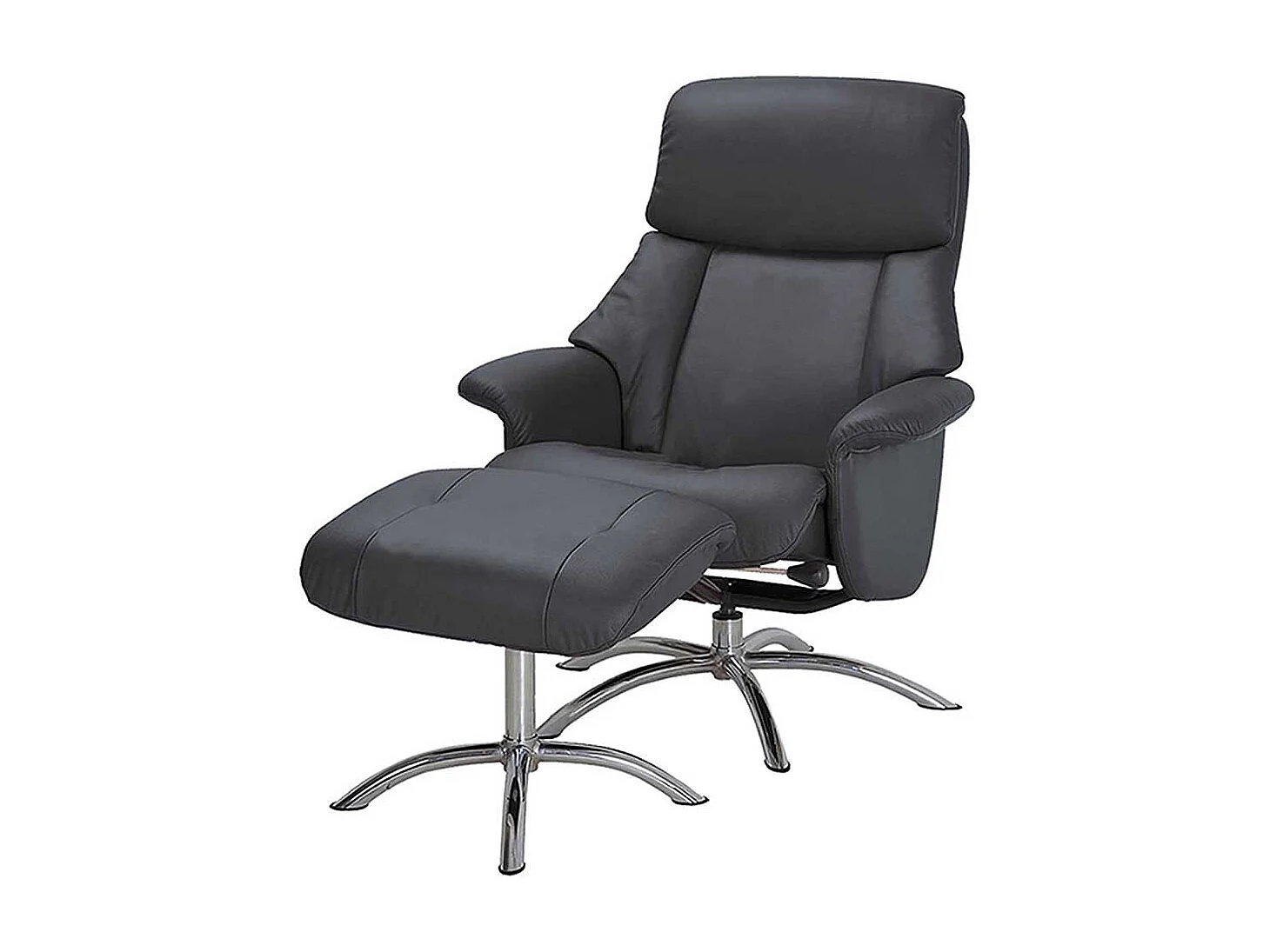 Relaxfernsehsessel in Schwarz Fu�hocker (zweiteilig)