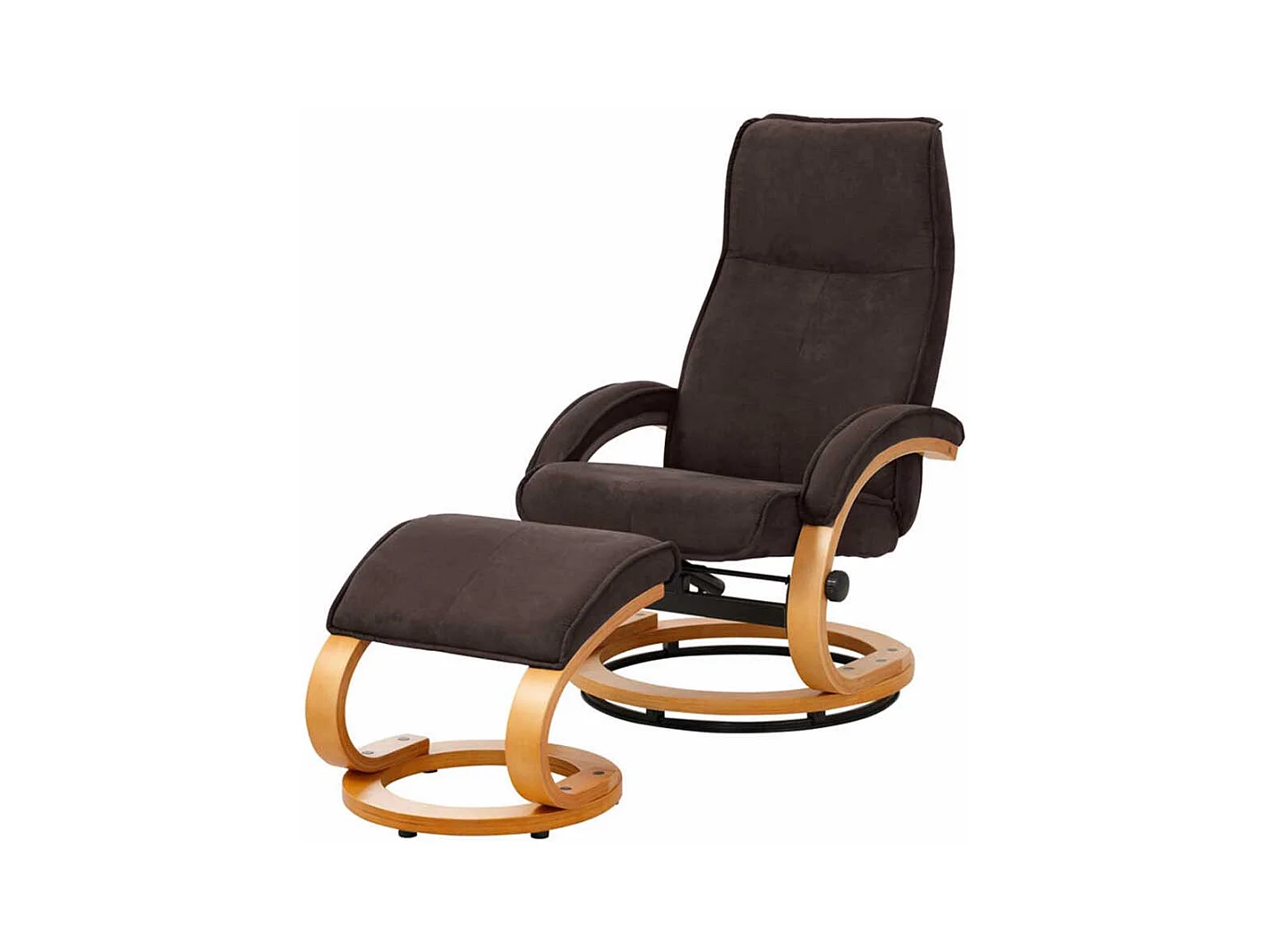 Lesesessel in Braun Microfaser drehbar (zweiteilig)