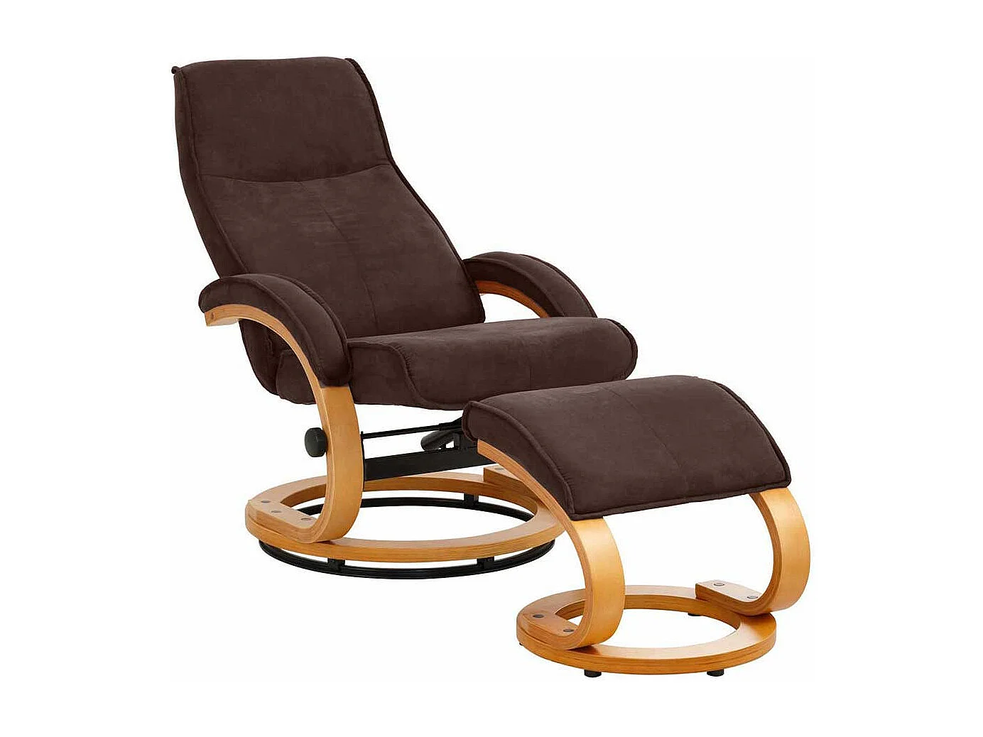 Lesesessel in Braun Microfaser drehbar (zweiteilig)