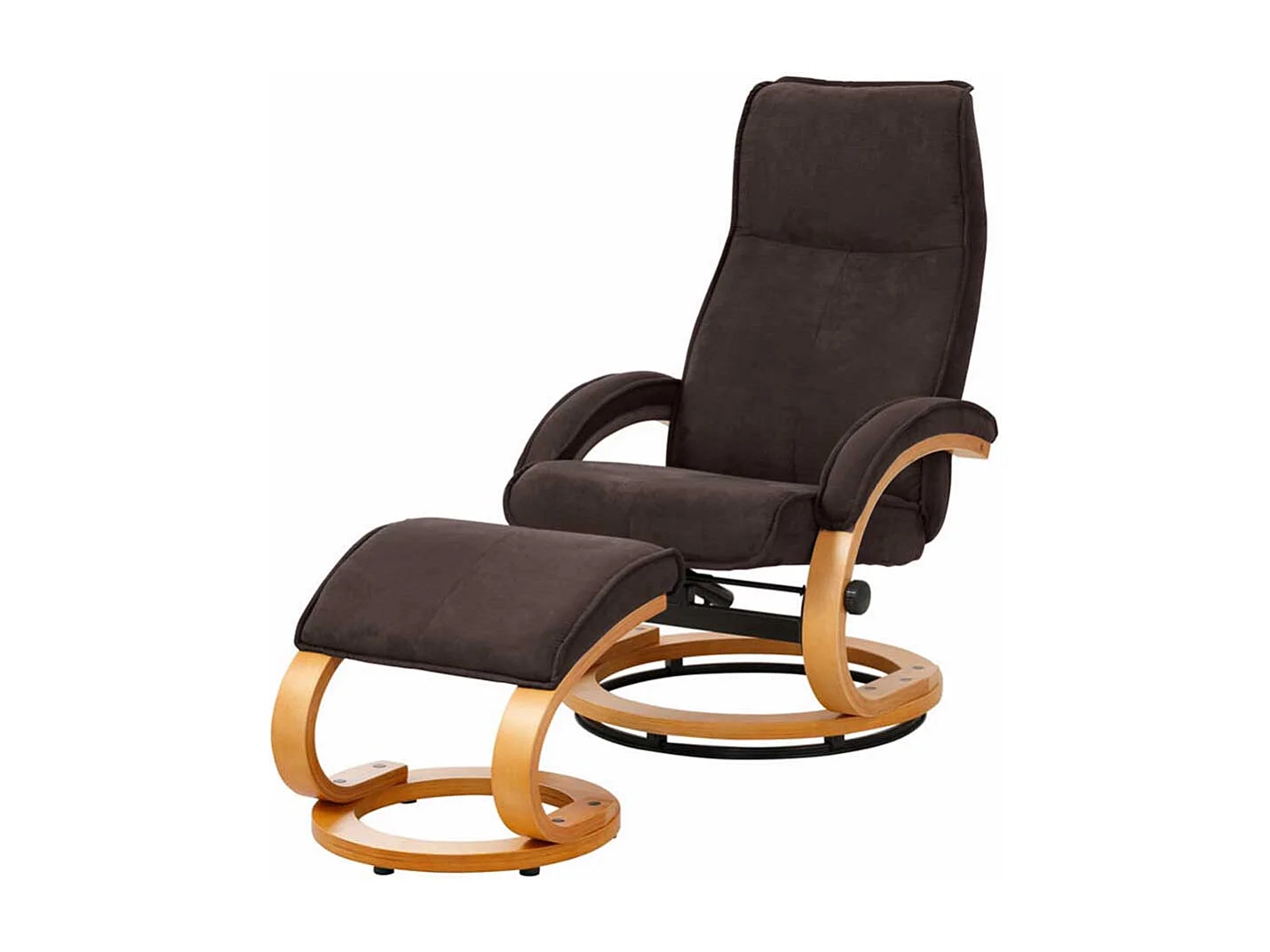 Lesesessel in Braun Microfaser drehbar (zweiteilig)