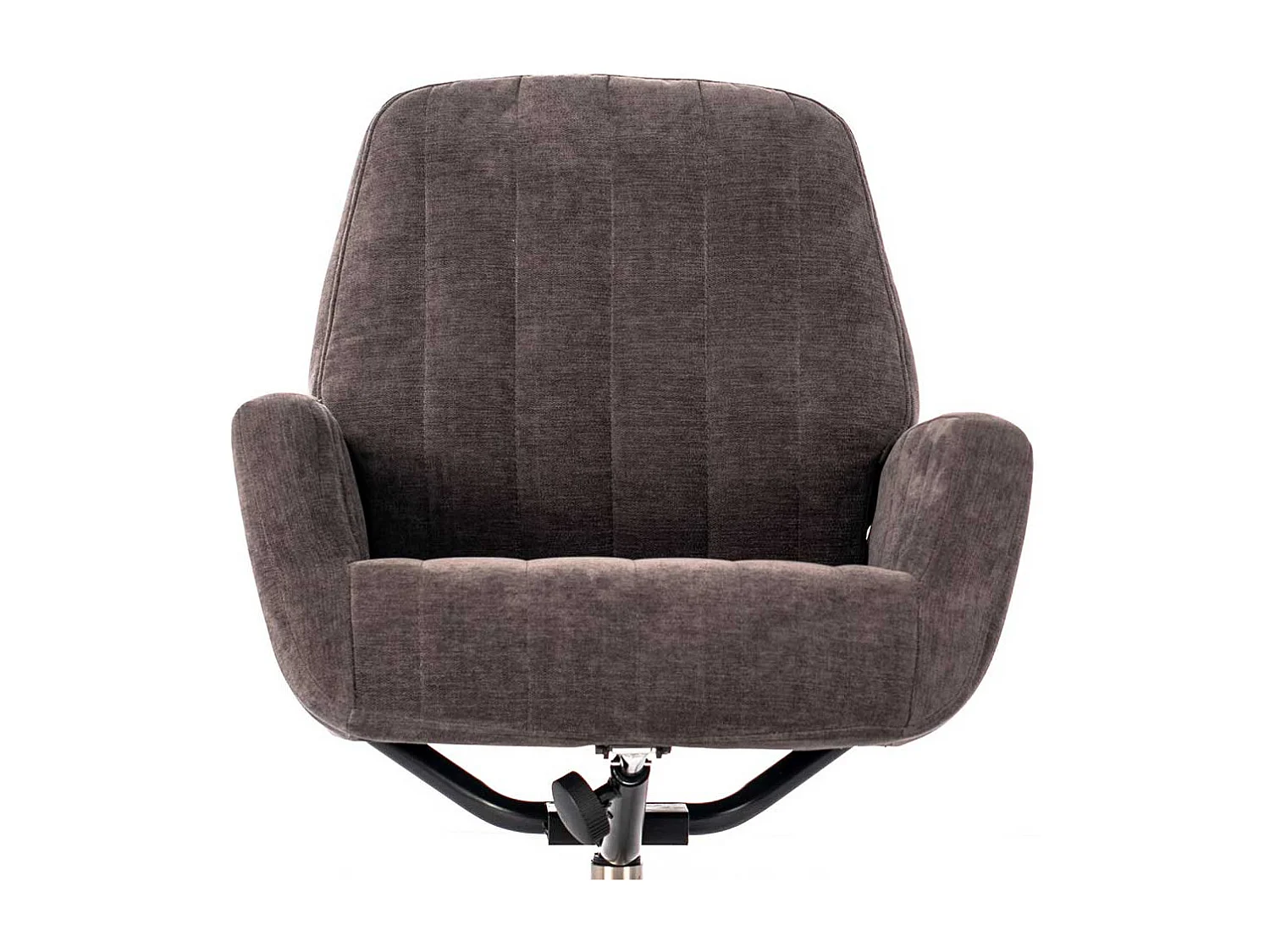 Komfortsessel in Dunkelgrau Webstoff Fußhocker (zweiteilig)