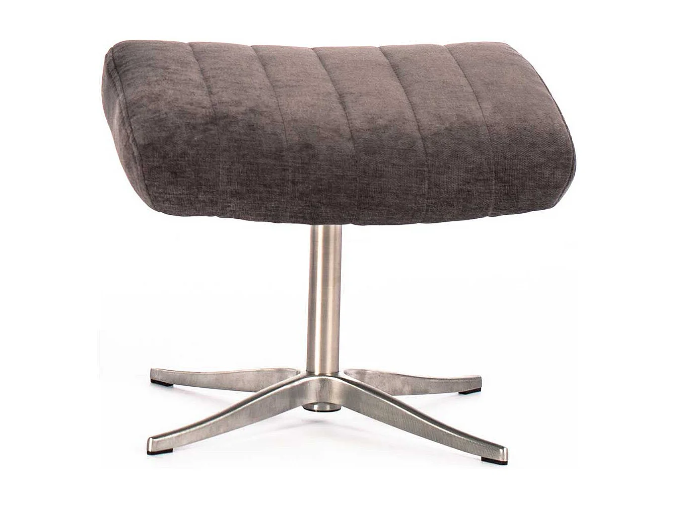 Komfortsessel in Dunkelgrau Webstoff Fußhocker (zweiteilig)