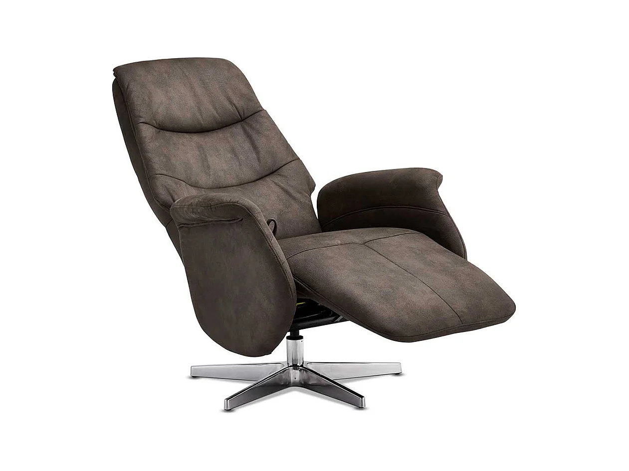 Komfortsessel in Braun Microfaser Relaxfunktion