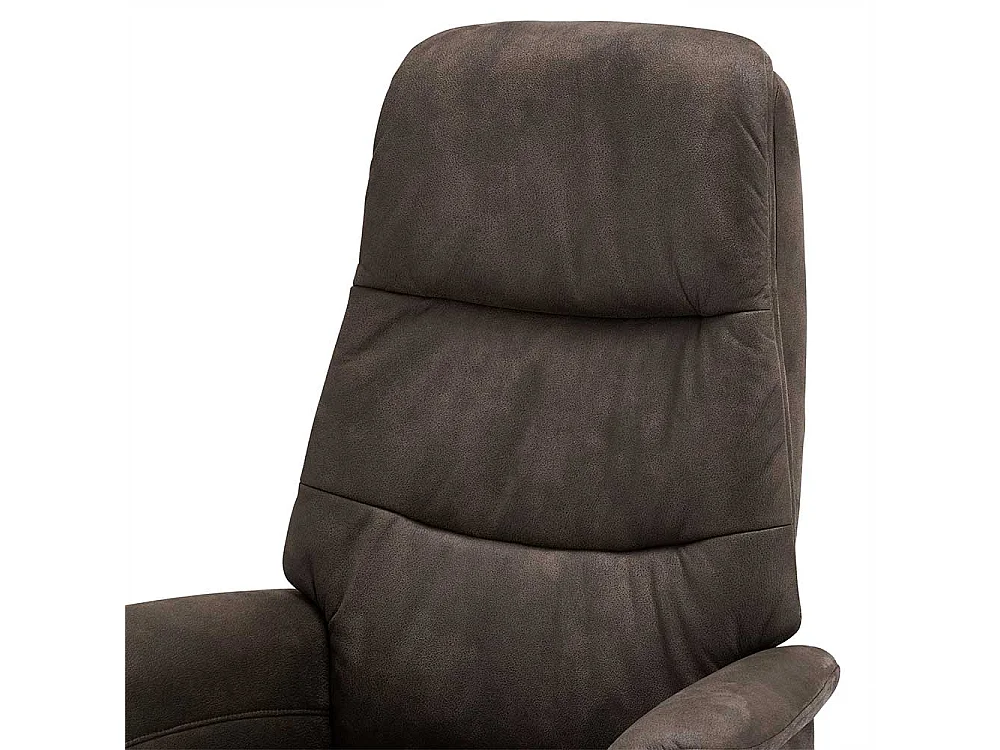 Komfortsessel in Braun Microfaser Relaxfunktion