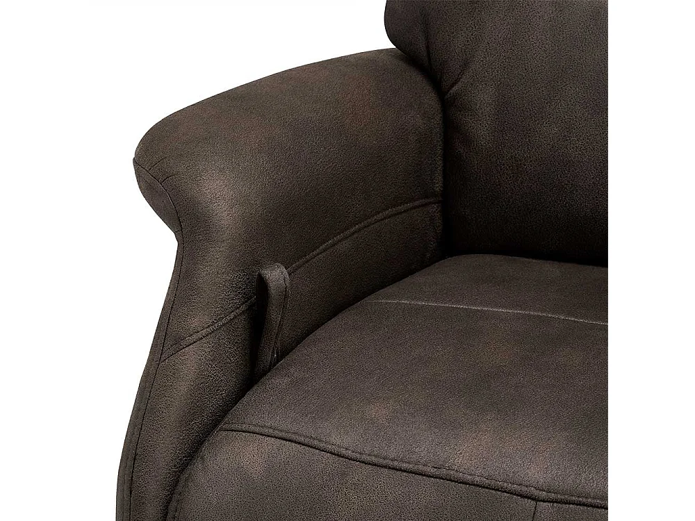 Komfortsessel in Braun Microfaser Relaxfunktion