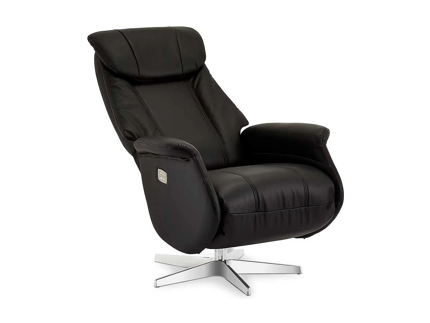 Drehbarer Relaxsessel in Schwarz Armlehnen