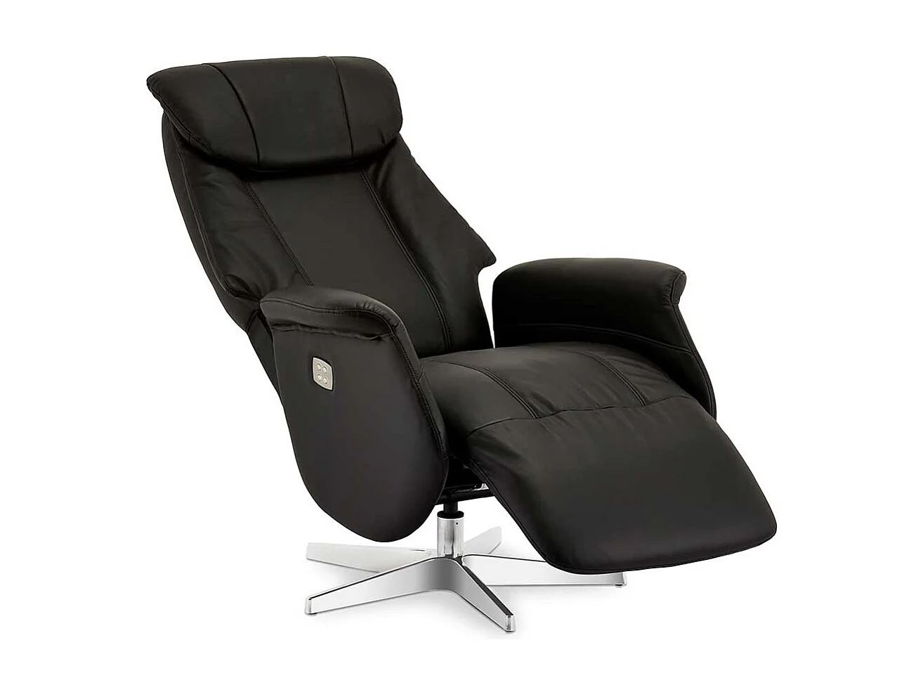 Drehbarer Relaxsessel in Schwarz Armlehnen