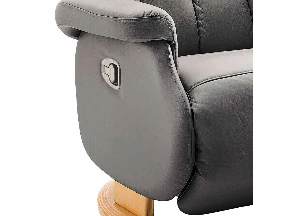 Relaxsessel in Schlamm Leder verstellbar