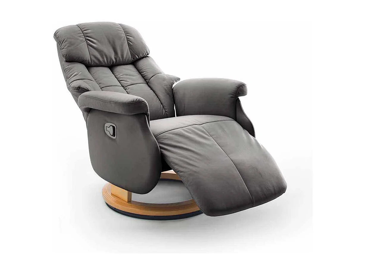 Relaxsessel in Schlamm Leder verstellbar