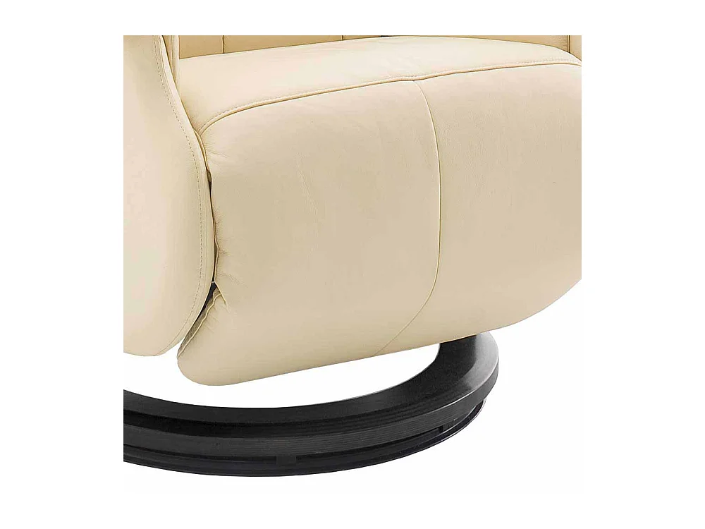 Fernsehsessel in Creme Weiß Leder