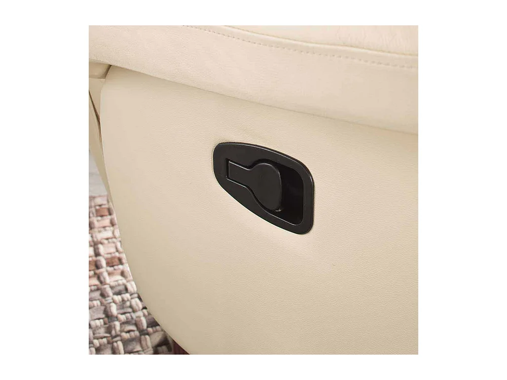 Fernsehsessel in Creme Weiß Leder