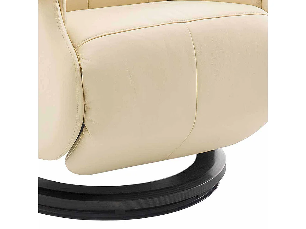 Fernsehsessel in Creme Weiß Leder