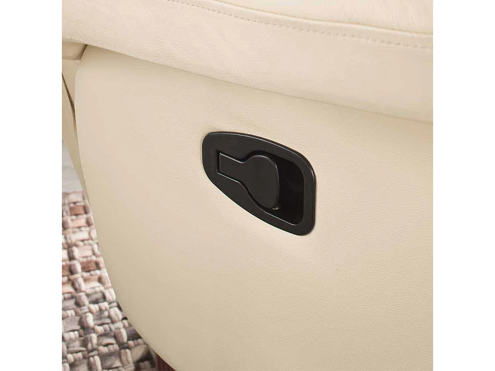 Fernsehsessel in Creme Weiß Leder