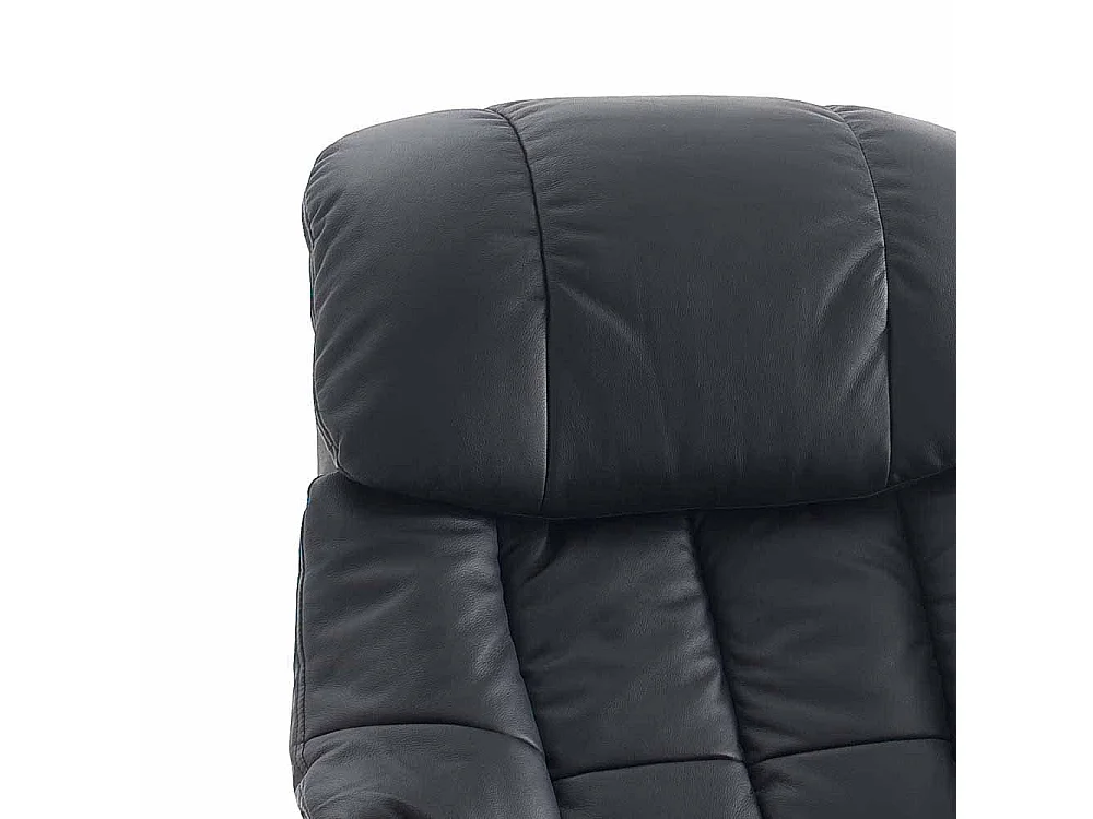 Leder Relaxsessel in Schwarz elektrisch