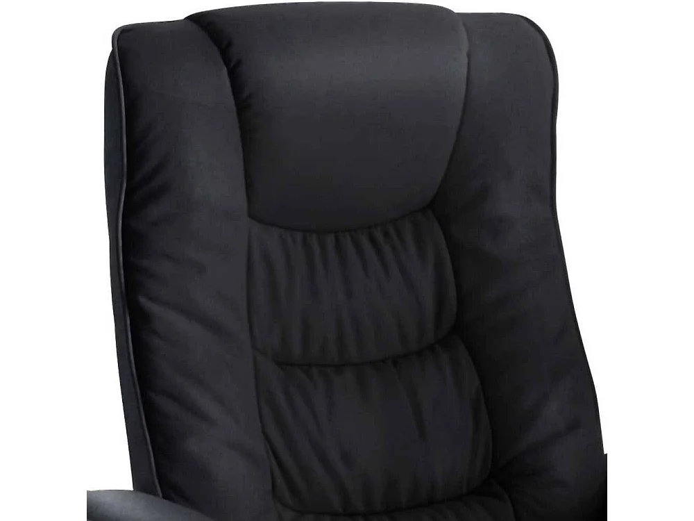 Wohnzimmer Sessel mit Hocker aus Kunstleder Metall (zweiteilig)