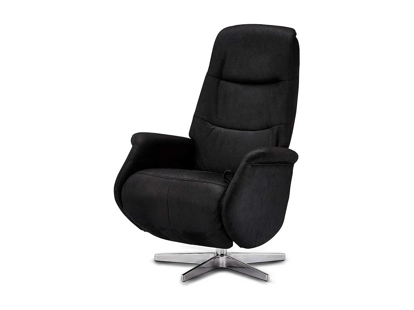 Relaxfernsehsessel in Schwarz Microfaser drehbar