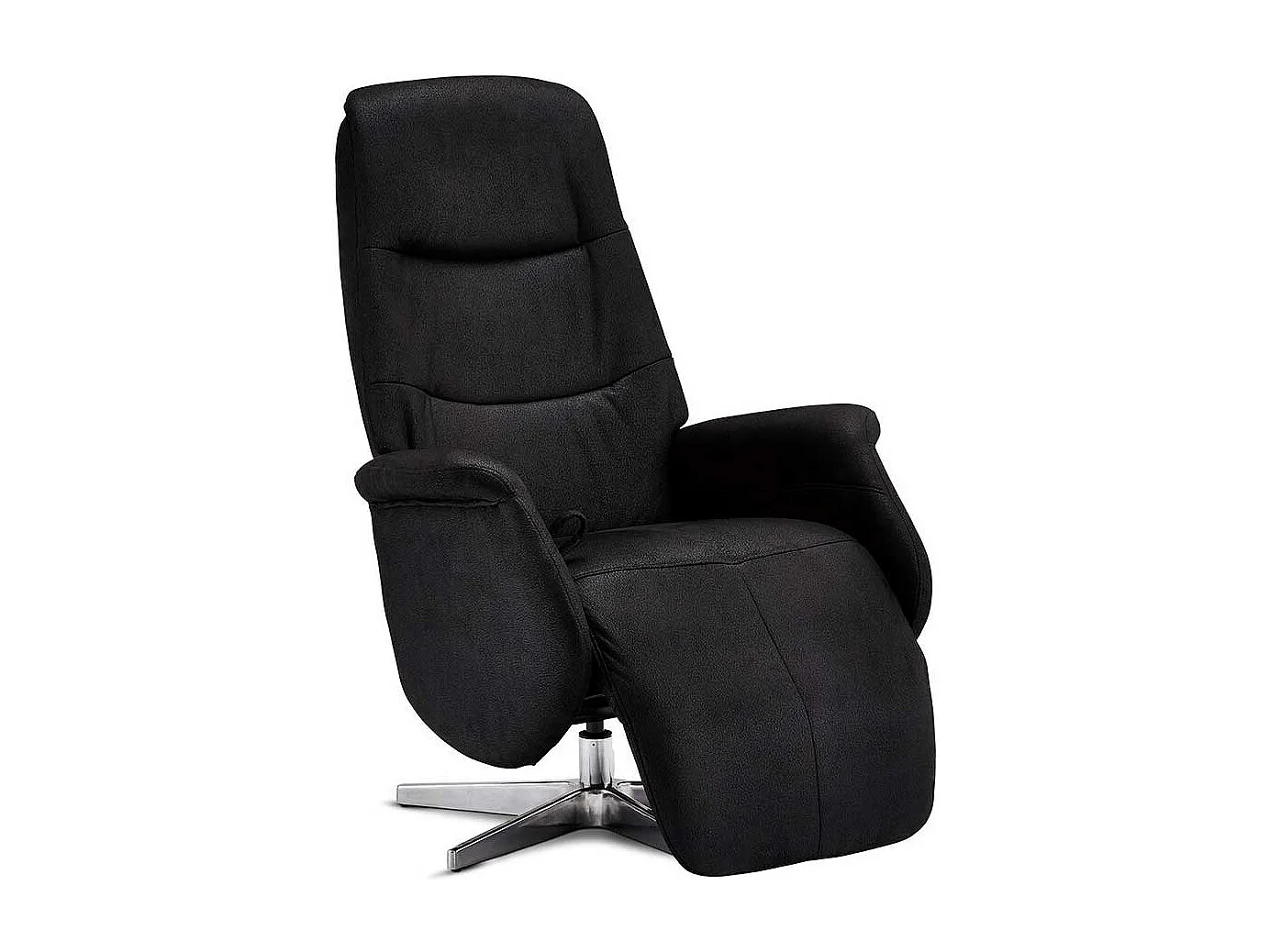 Relaxfernsehsessel in Schwarz Microfaser drehbar