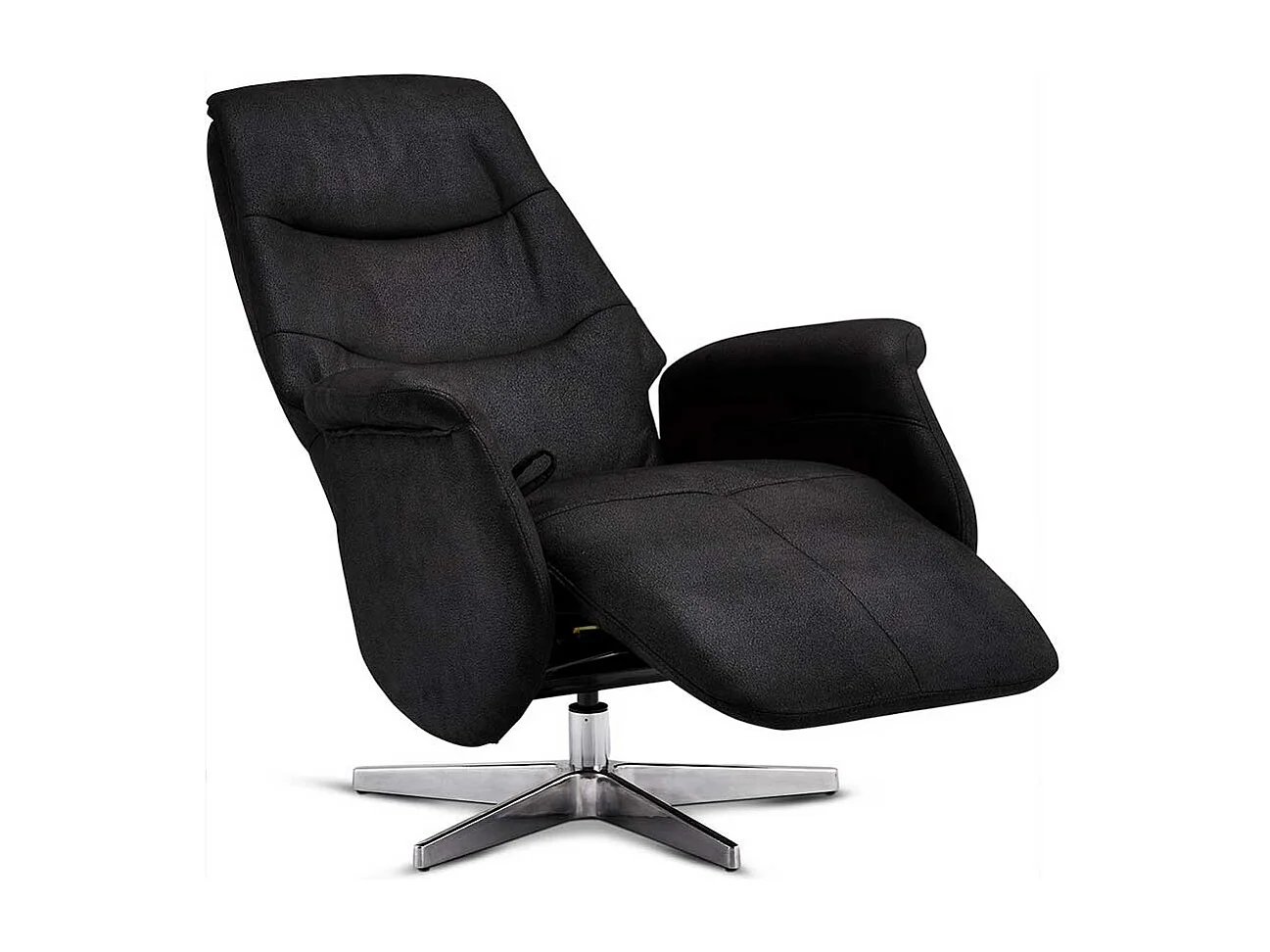 Relaxfernsehsessel in Schwarz Microfaser drehbar