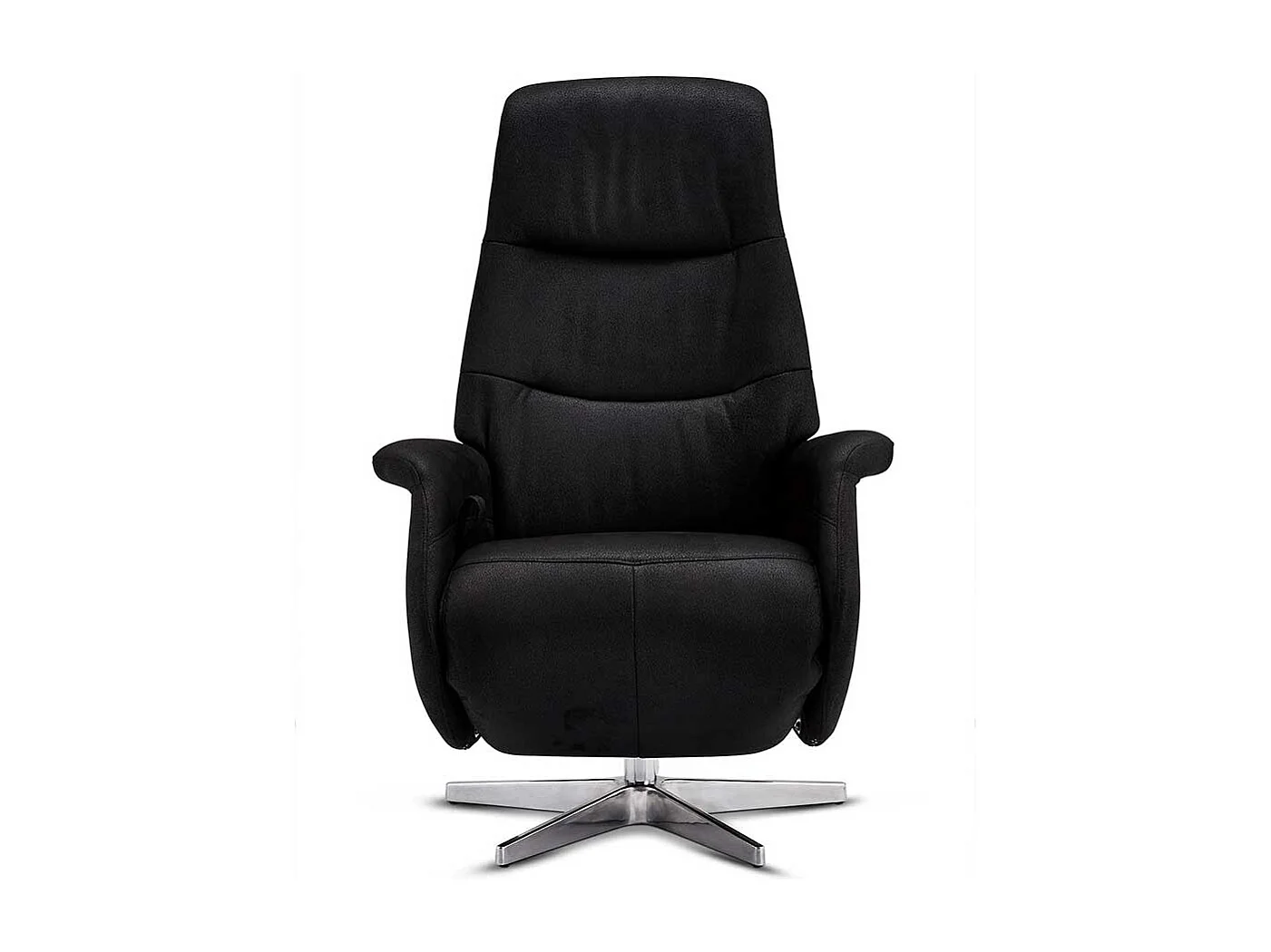 Relaxfernsehsessel in Schwarz Microfaser drehbar