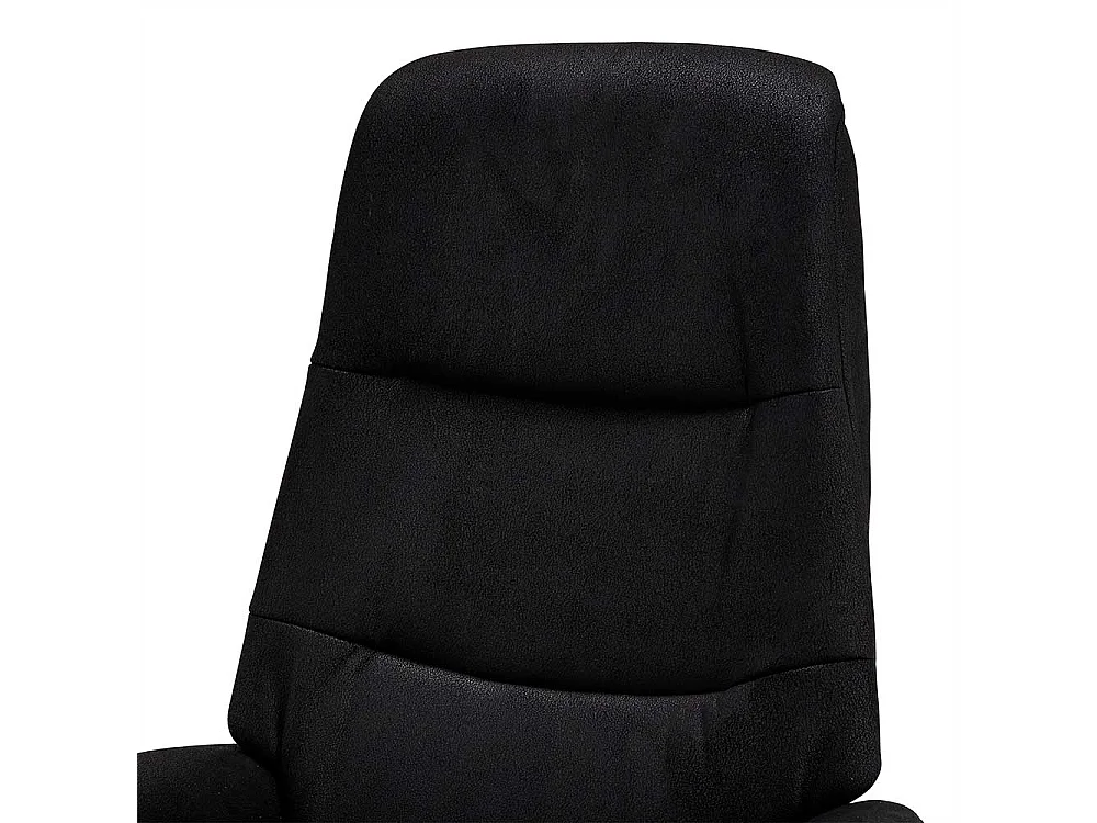 Relaxfernsehsessel in Schwarz Microfaser drehbar