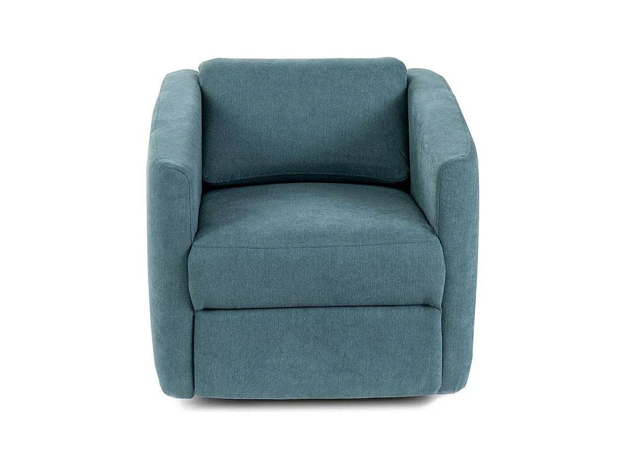 Wohnzimmer Fernsehsessel verstellbar in Petrol Metall Ringgestell