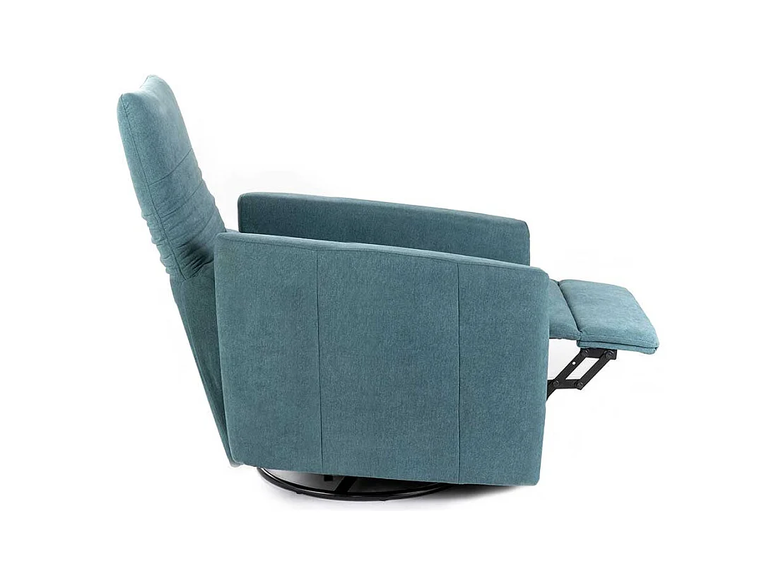 Wohnzimmer Fernsehsessel verstellbar in Petrol Metall Ringgestell