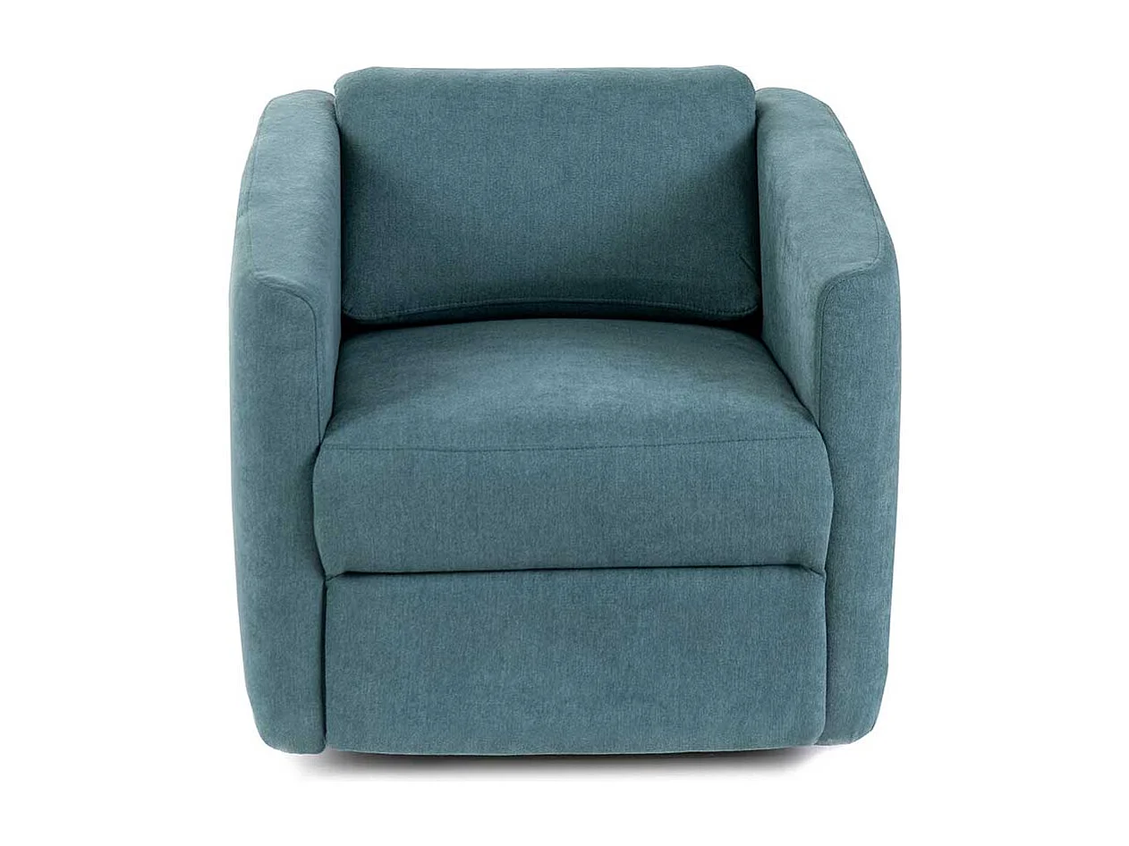 Wohnzimmer Fernsehsessel verstellbar in Petrol Metall Ringgestell