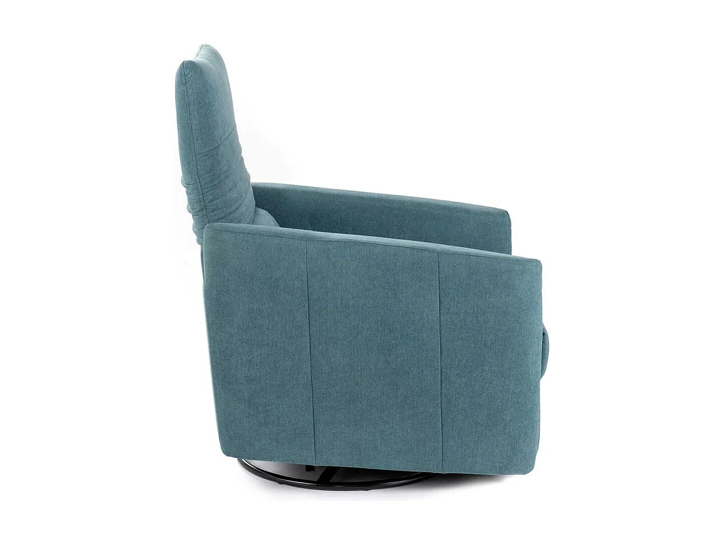 Wohnzimmer Fernsehsessel verstellbar in Petrol Metall Ringgestell