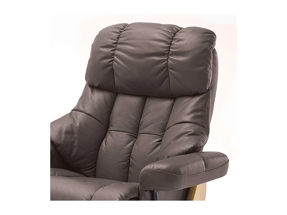 Ledersessel in Braun Relaxfunktion (zweiteilig)