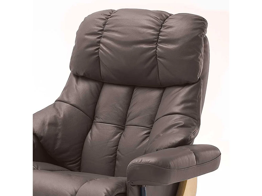 Ledersessel in Braun Relaxfunktion (zweiteilig)