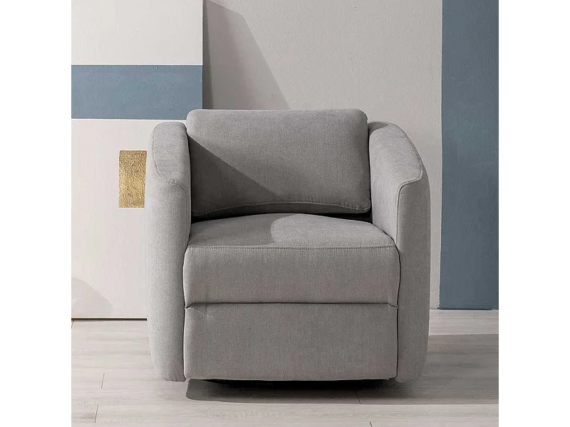 Entspannungssessel verstellbar in Hellgrau 70 cm breit