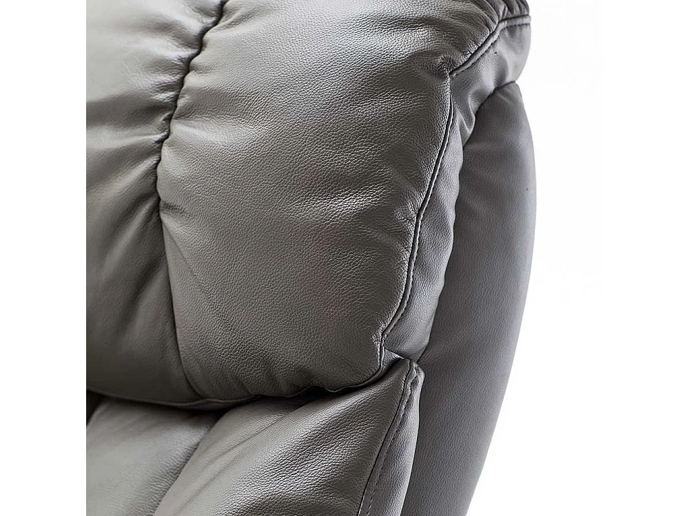 Leder Relaxsessel in Schlamm Hocker (zweiteilig)